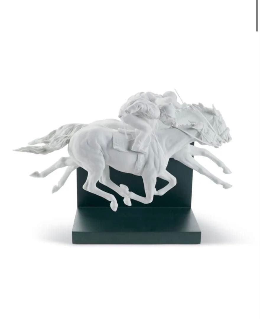 【超プレミア品】リヤドロ ダービーの華 サラブレッド 競馬 置物