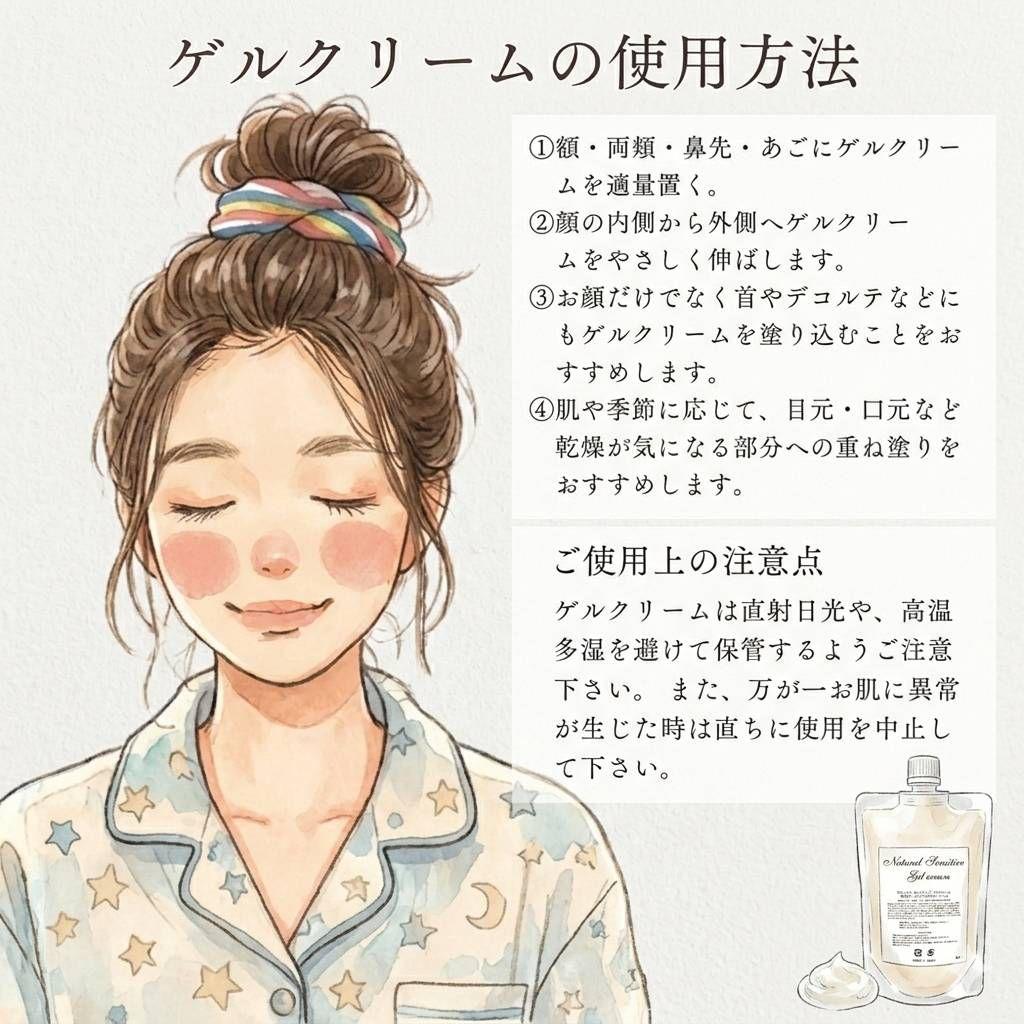 敏感肌 ・乾燥肌 ・オールインワンゲルクリーム600ｇ　ジェル　無添加　保湿肌用