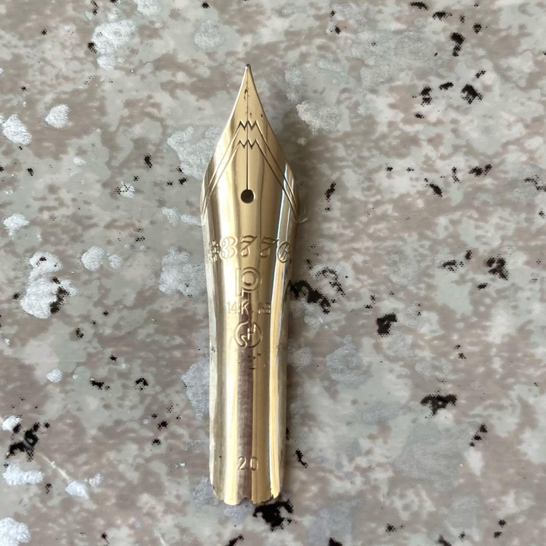 #252 オーバーホール済み 万年筆 プラチナ 3776 ギャザード 14k