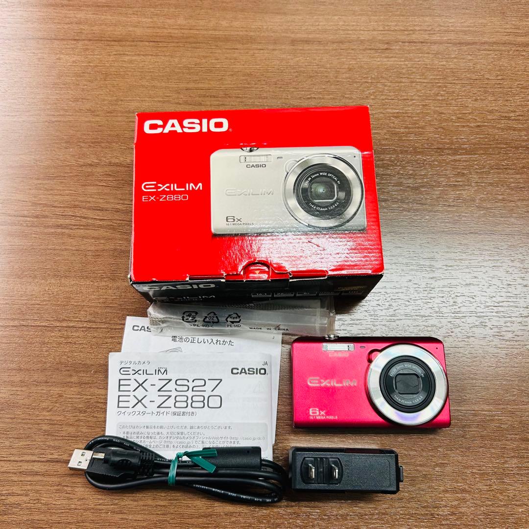 動作確認済 CASIO EXILIM EX-Z880 ピンク 極美品 充電器付