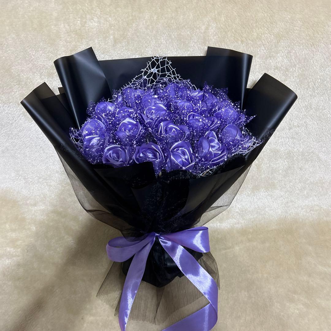 20本薄紫バラブーケ　プレゼント お祝い 枯れない花 永生薔薇　特別な人へ