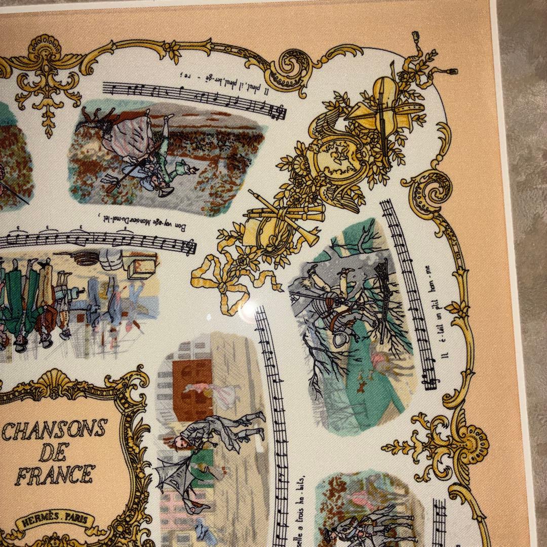 エルメス　プチカレ　 CHANTONS DE FRANCE 額装