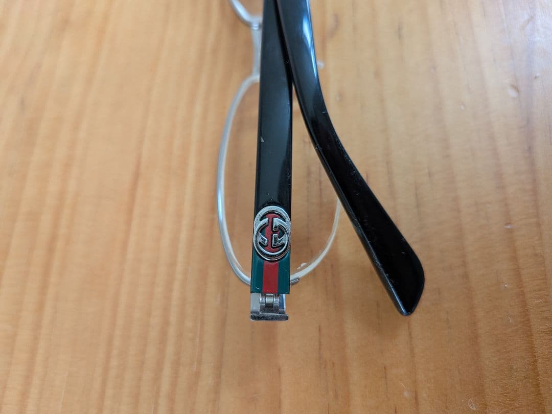GUCCI　眼鏡　ハーフリムレス　シェリーライン