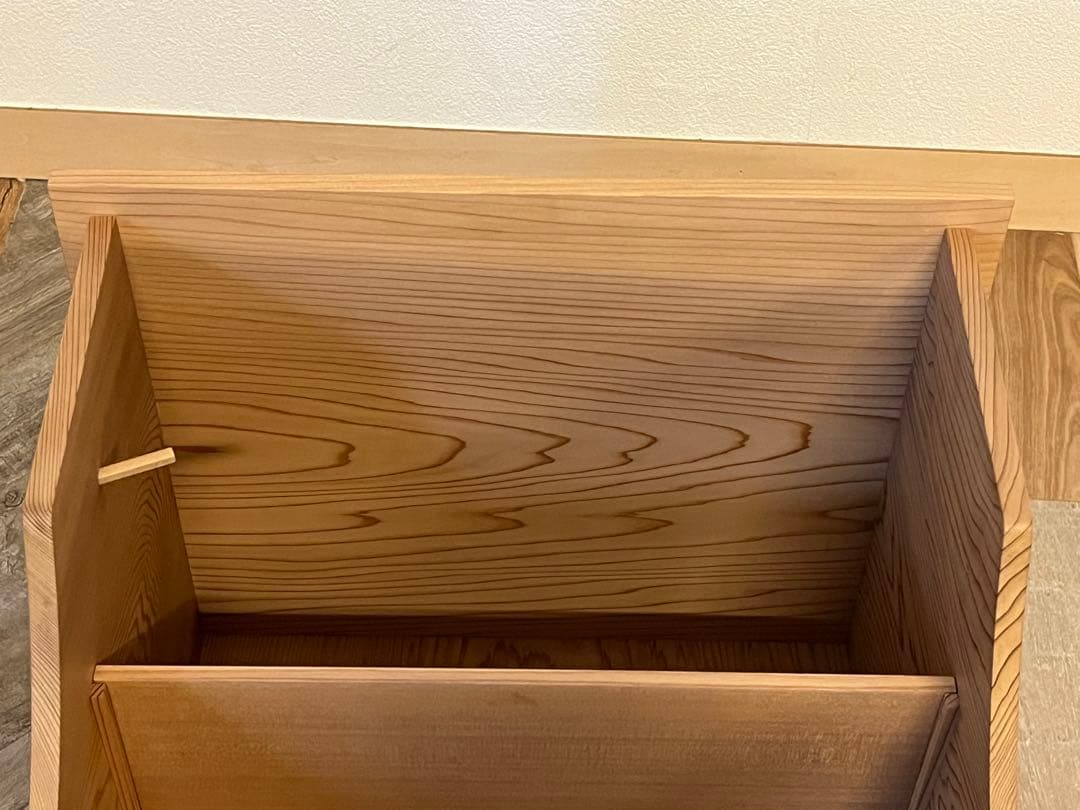 指物師 野口重春 造 碌々斎好写 杉木地 抱清棚 茶道具
