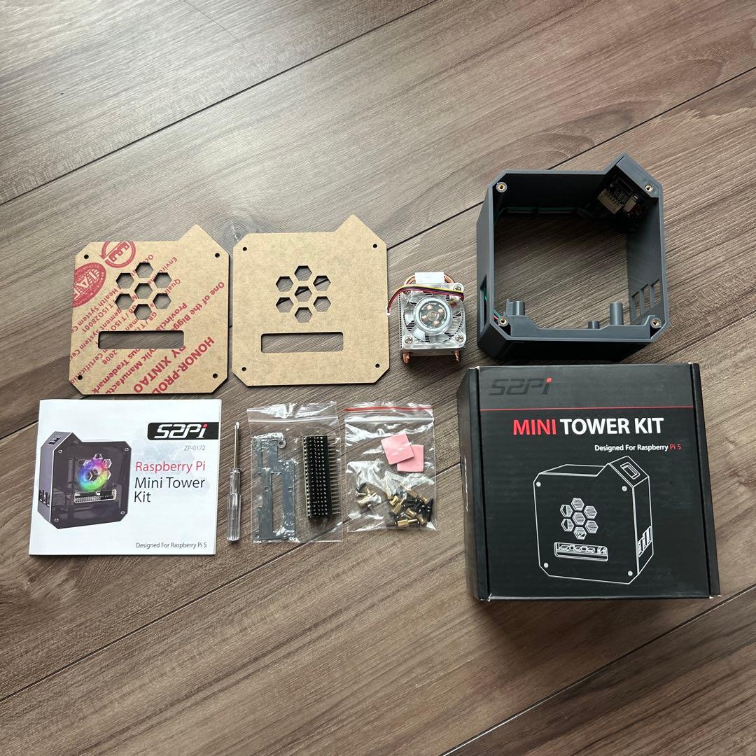 RaspberryPi5用ミニタワーキット　アクティブクーラー付きZP-0172