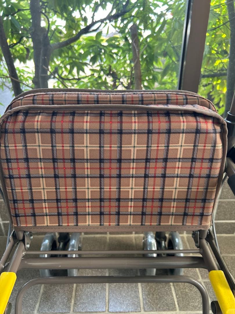 【美品】島制作所　シンフォニーSP　歩行器　シルバーカー　たっぷり収納バック付き