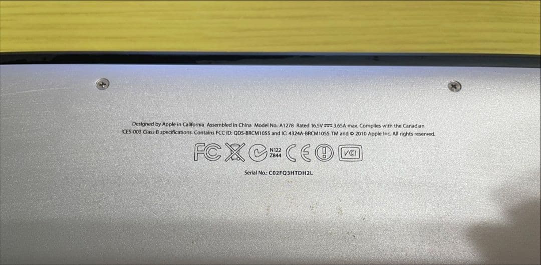 MacBook 13インチ A1278