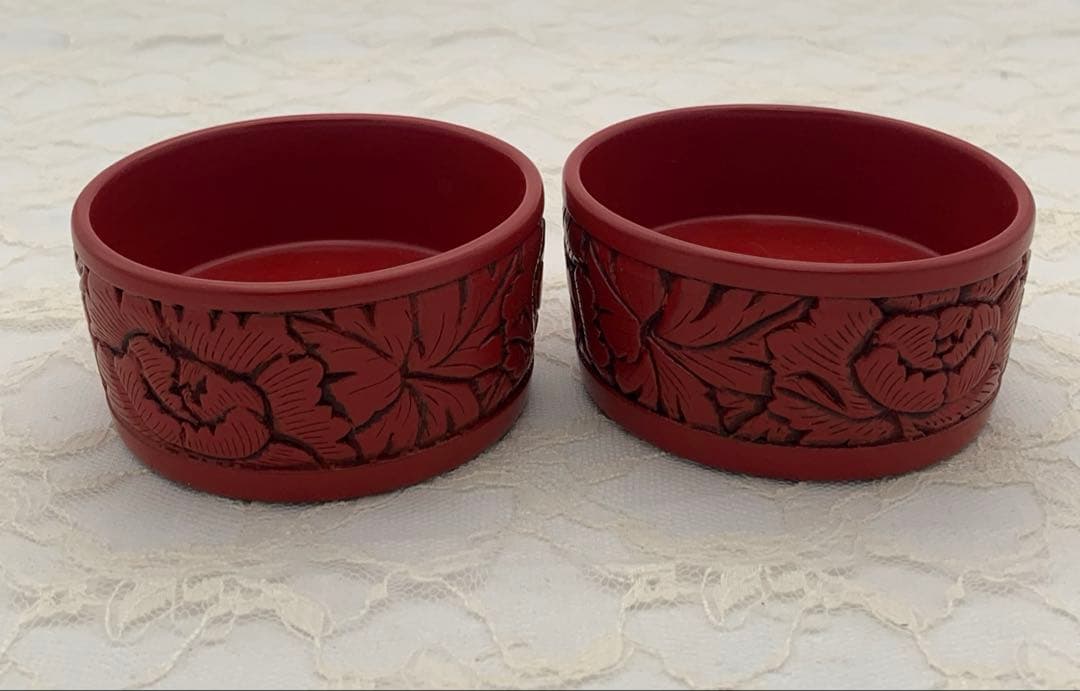 村上木彫推朱　茶筒　伝統工芸品