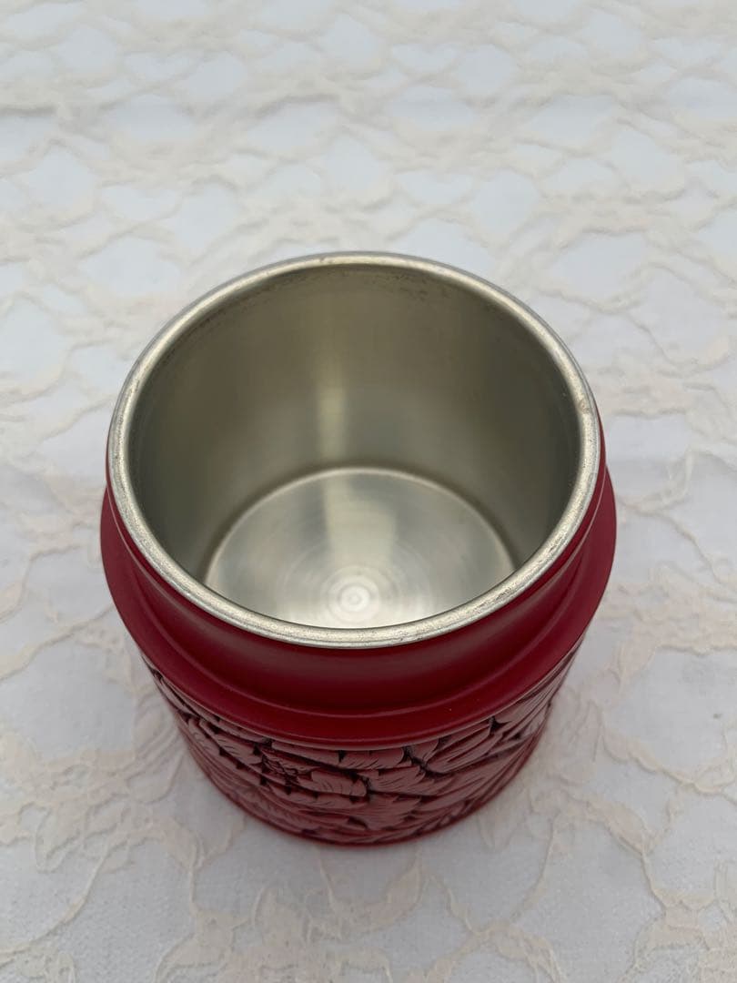 村上木彫推朱　茶筒　伝統工芸品