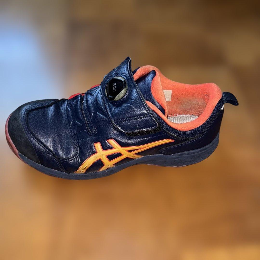 アシックス安全靴　CP307 BOAネイビー/オレンジ25.5