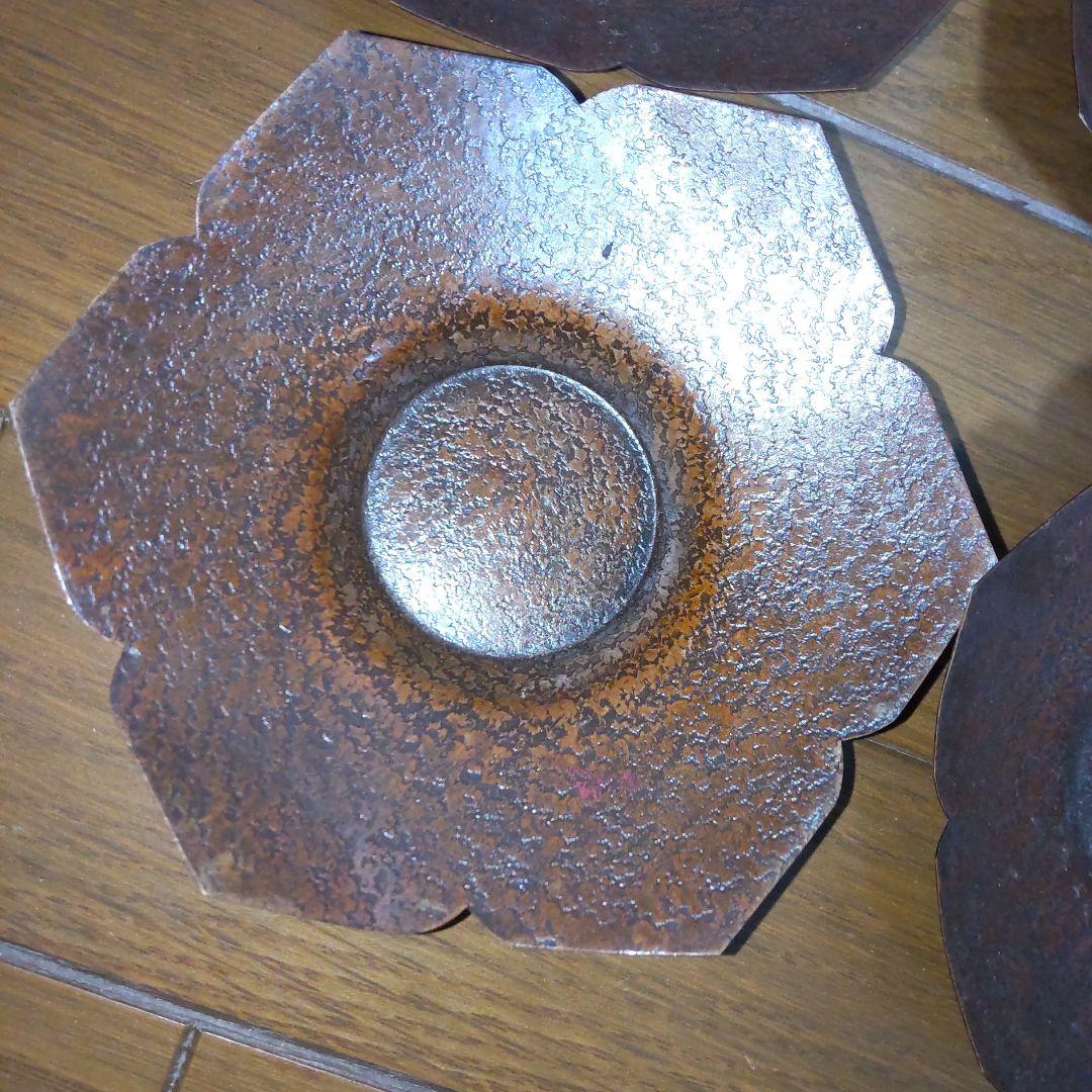 銅　茶托　茶道具　3種　20枚　宣徳銅茶托