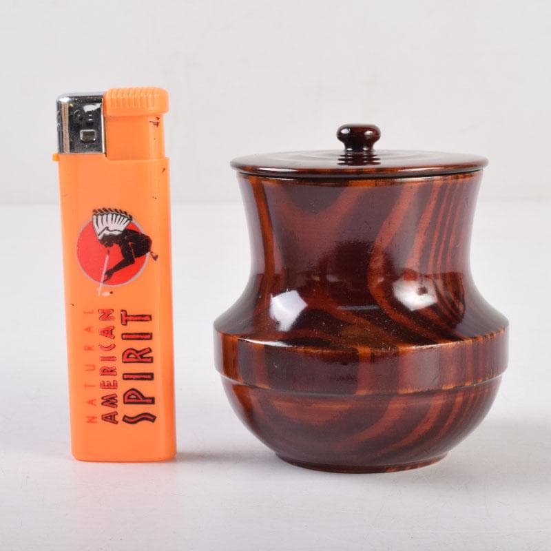 茶道具　漆塗　茶器　茶入　在銘　共布共箱　V　8544