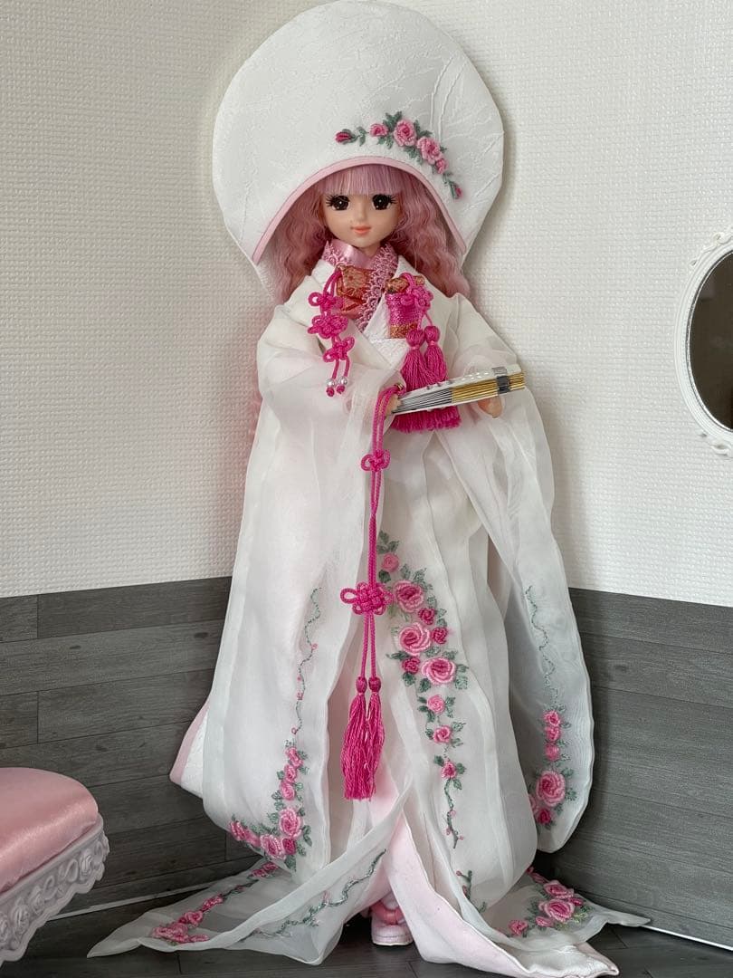 ジェニーちゃん服　花嫁着物　白無垢