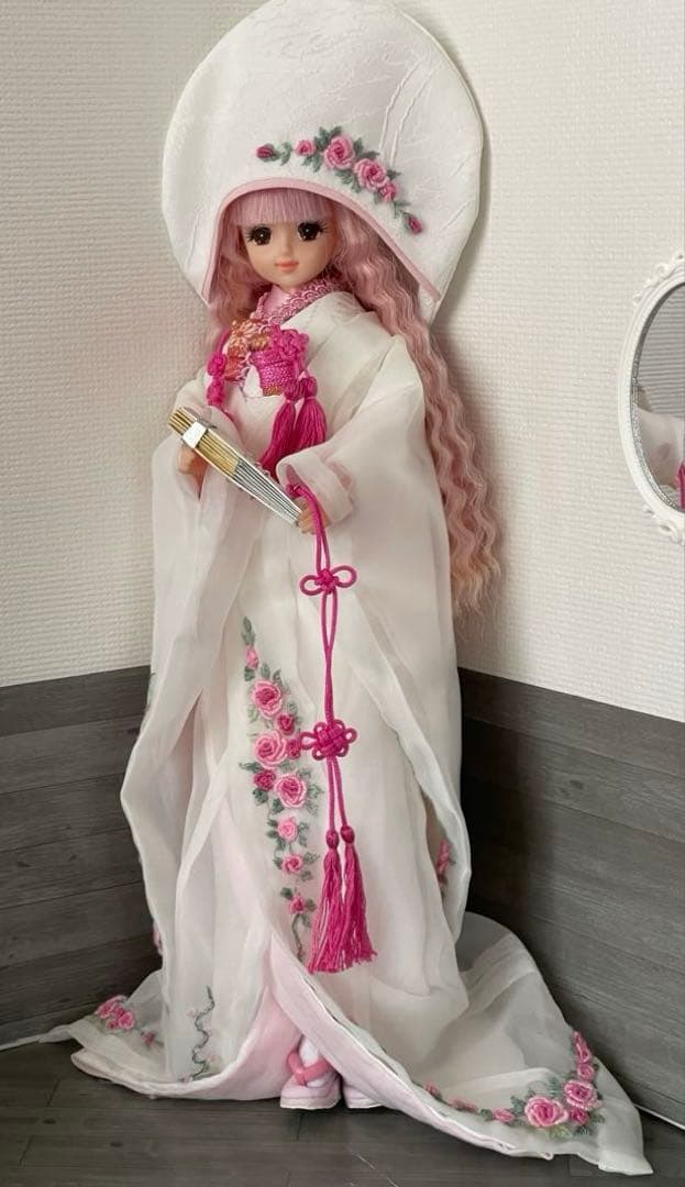 ジェニーちゃん服　花嫁着物　白無垢
