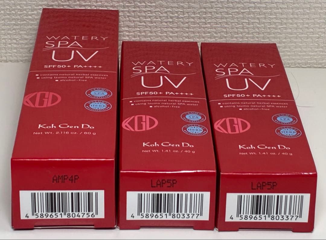江原道 ウォータリーuvジェル (日焼け止め乳液) 40g 2個 60g 1個