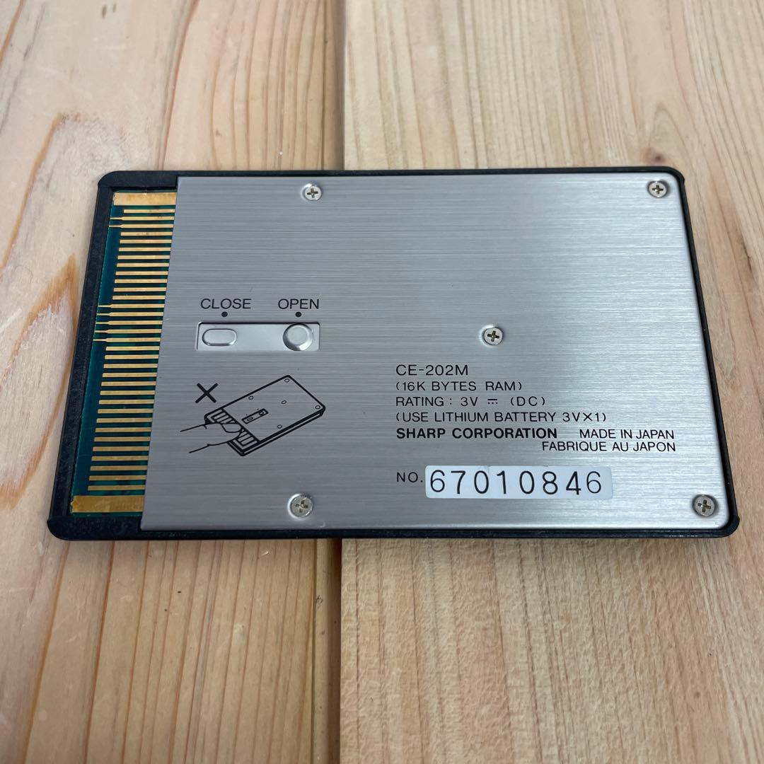 SHARP CE-202M ポケコン 増設RAM 16KB 電池交換済み