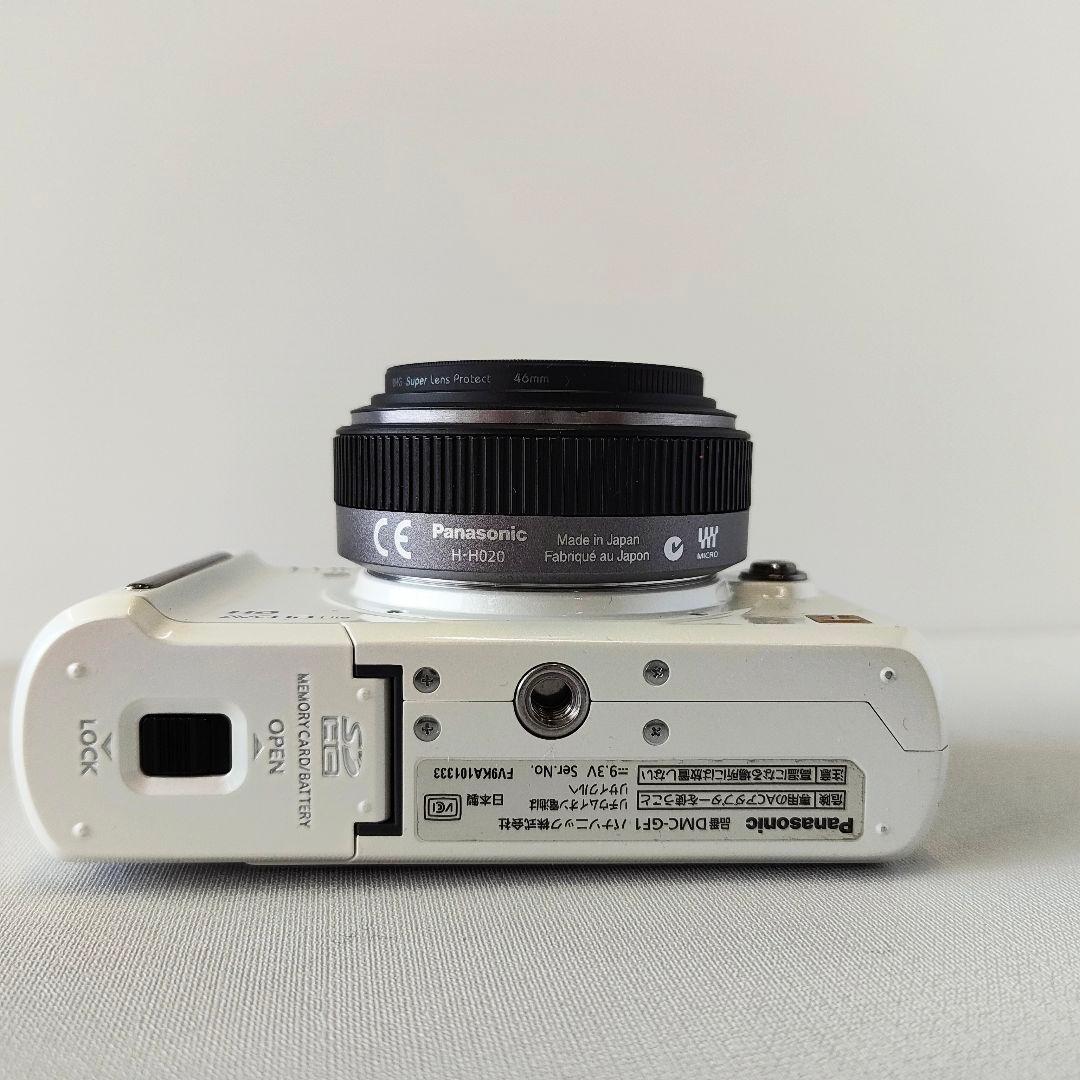 美品 パナソニック LUMIX DMC-GF1 ホワイト パンケーキレンズキット