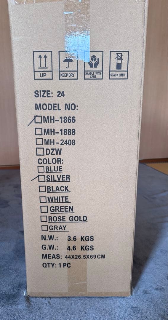 スーツケース アルミフレーム Mサイズ 24インチ 4~6泊 60L