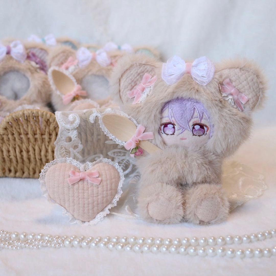①持てるよくまさん.12〜14cm/ピンクベージュ❤︎おすわりぬい服 ちびぐるみ