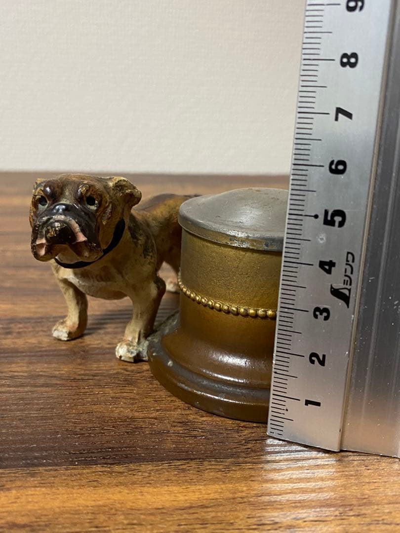 1900s' アンティークブルドックインクホルダー オブジェ 店舗 古着