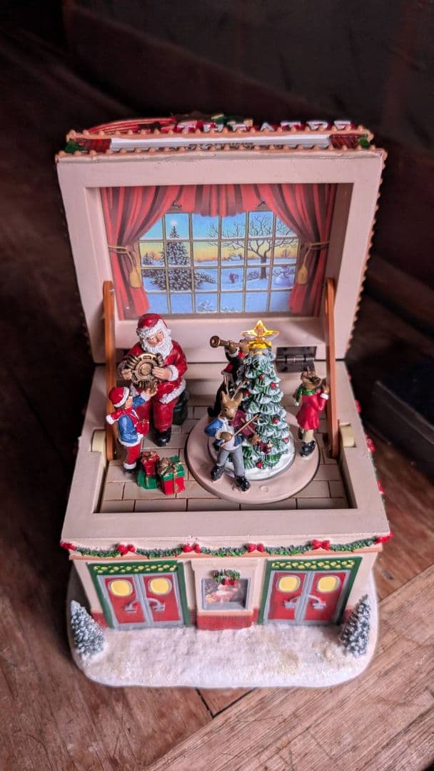 クリスマス音楽ボックス サンタと子供たちヨーロッパ製品