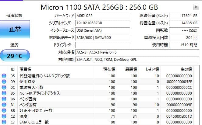 M.2 SATA SSD 256GB 4点 まとめ売り　データ消去済　動作確認済