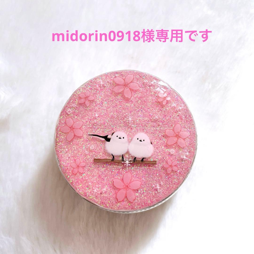 シマエナガ❁⃘*.゜レジンクリームケース 桜