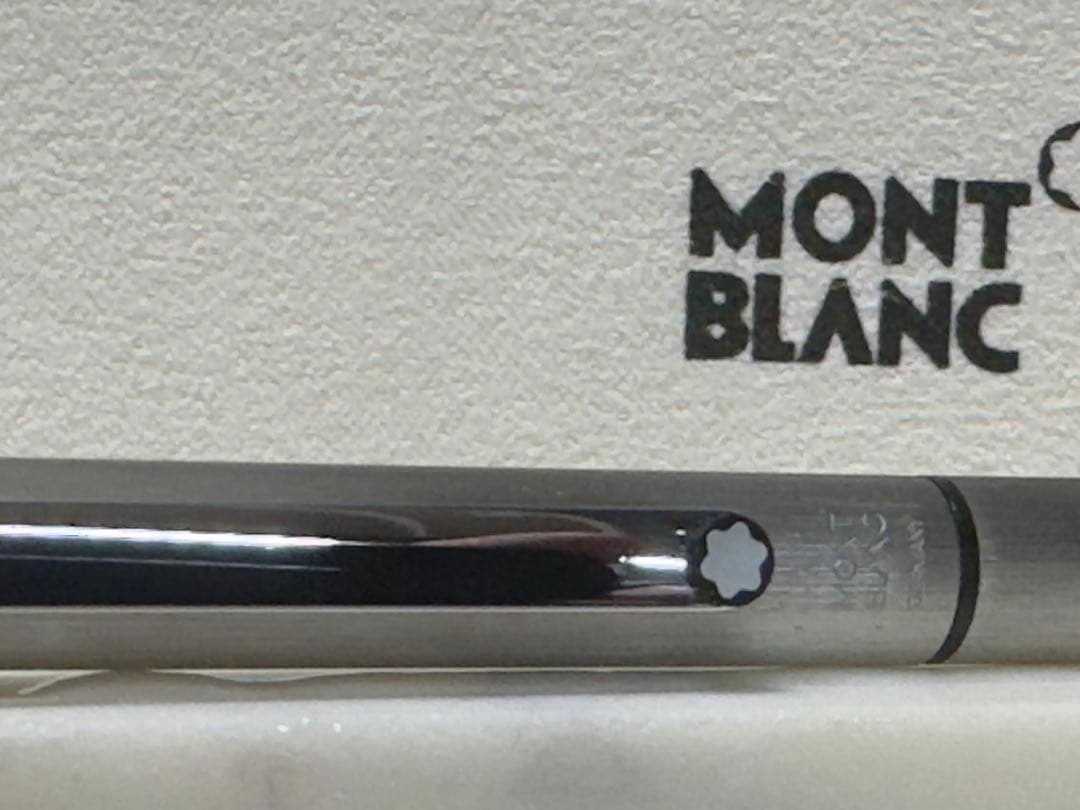 【極美品】モンブラン 2色ボールペン シルバー（リフィルセット）