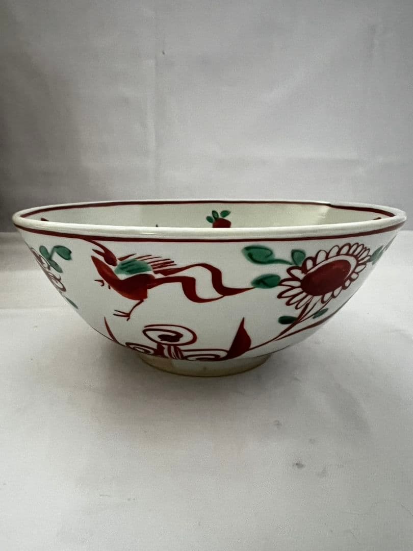 赤絵 魁 鉢(菓子器) 西村徳泉 茶道具