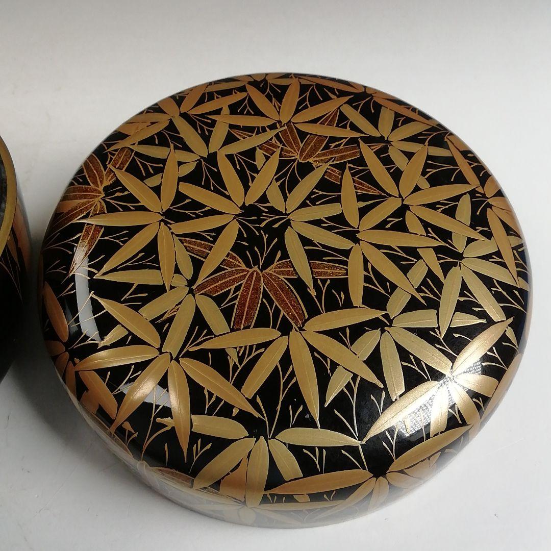 Ｗ３８８　棗　『竹林蒔絵』『平棗』『塗師　多田桂寛 作』　共箱　茶道具