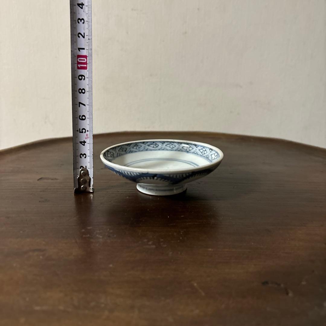 古伊万里　染付雪輪紋の図　蓋茶碗　④検:柳宗悦　民藝　青山二郎　白洲正子　李朝