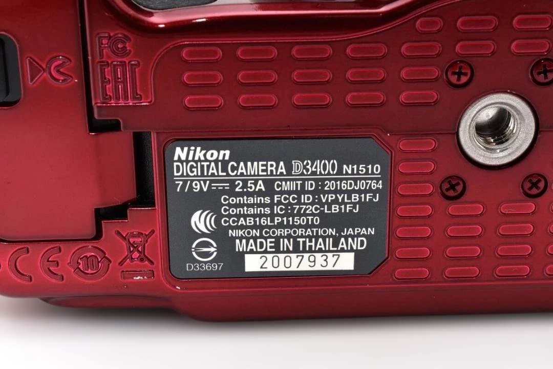 ★シャッター数2162回★ Nikon ニコン D3400 レンズキット レッド
