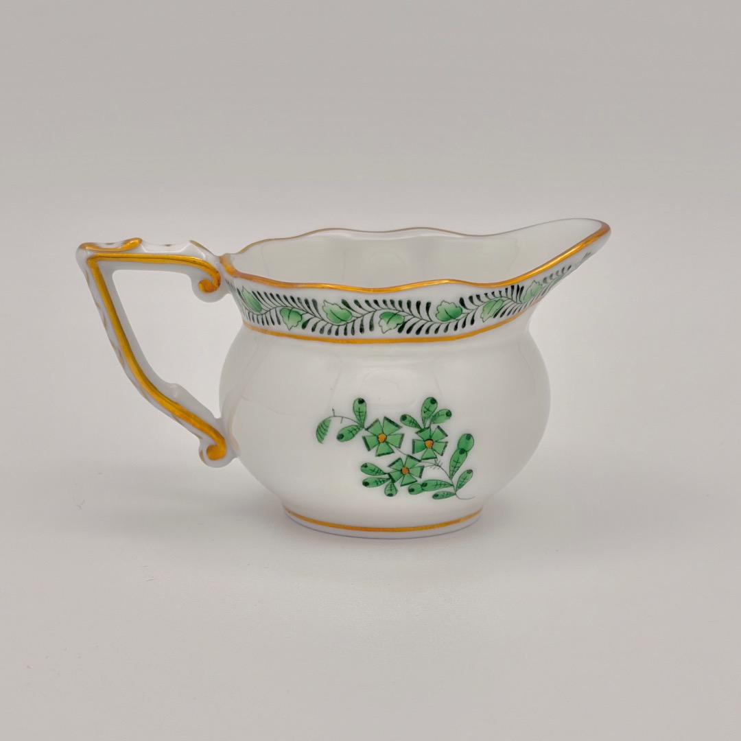 美品 ヘレンド アポニーグリーン クリーマーモカ 645