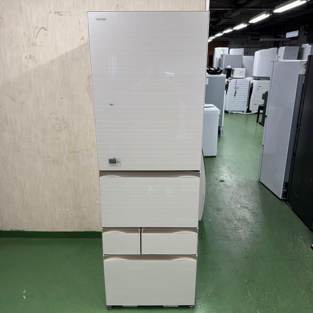 89 関東配送　冷蔵庫　大型　400L〜500L 右開き　美品　自動製氷機付