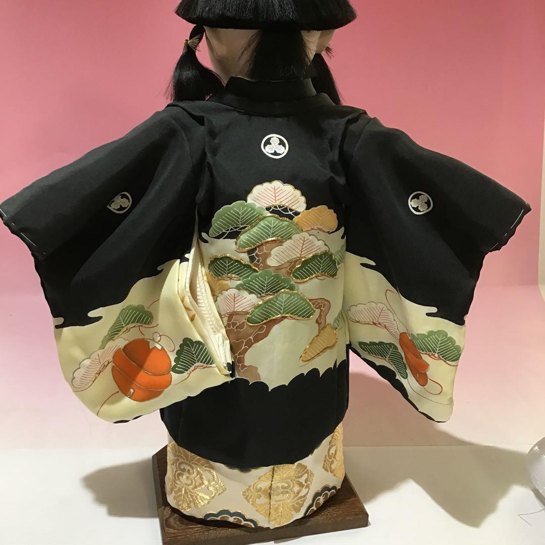 4112999 市松人形 2体 男の子 女の子 ひな祭り 豪華 和服 46cm