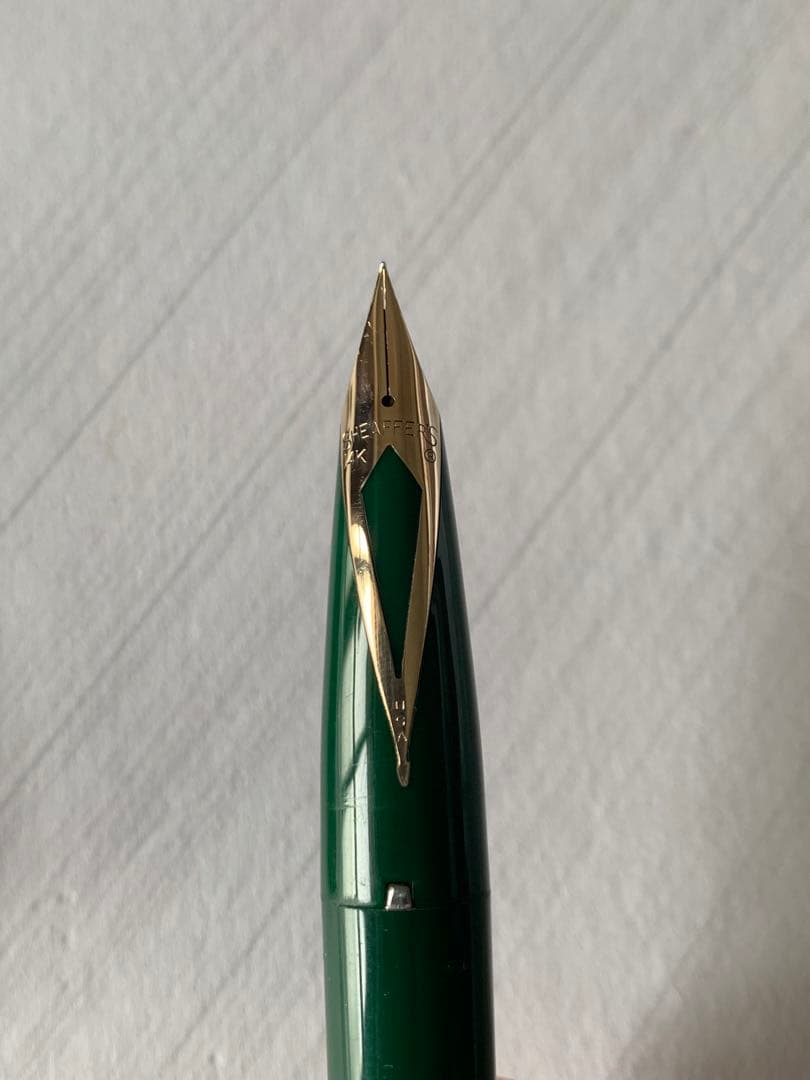 Sheaffer インペリアル グリーン軸 14Kペン先 希少