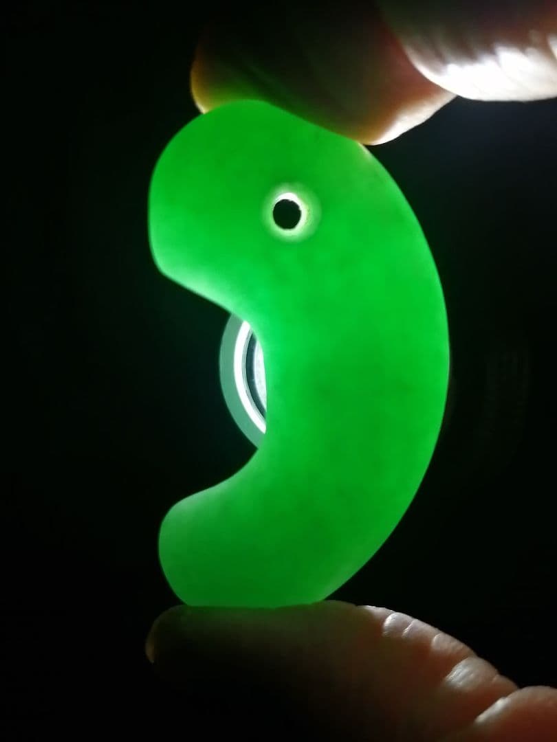★古墳期『糸魚川翡翠勾玉』出土品。4.8cm【超琅玕翡翠】最高峰の巨大勾玉です。