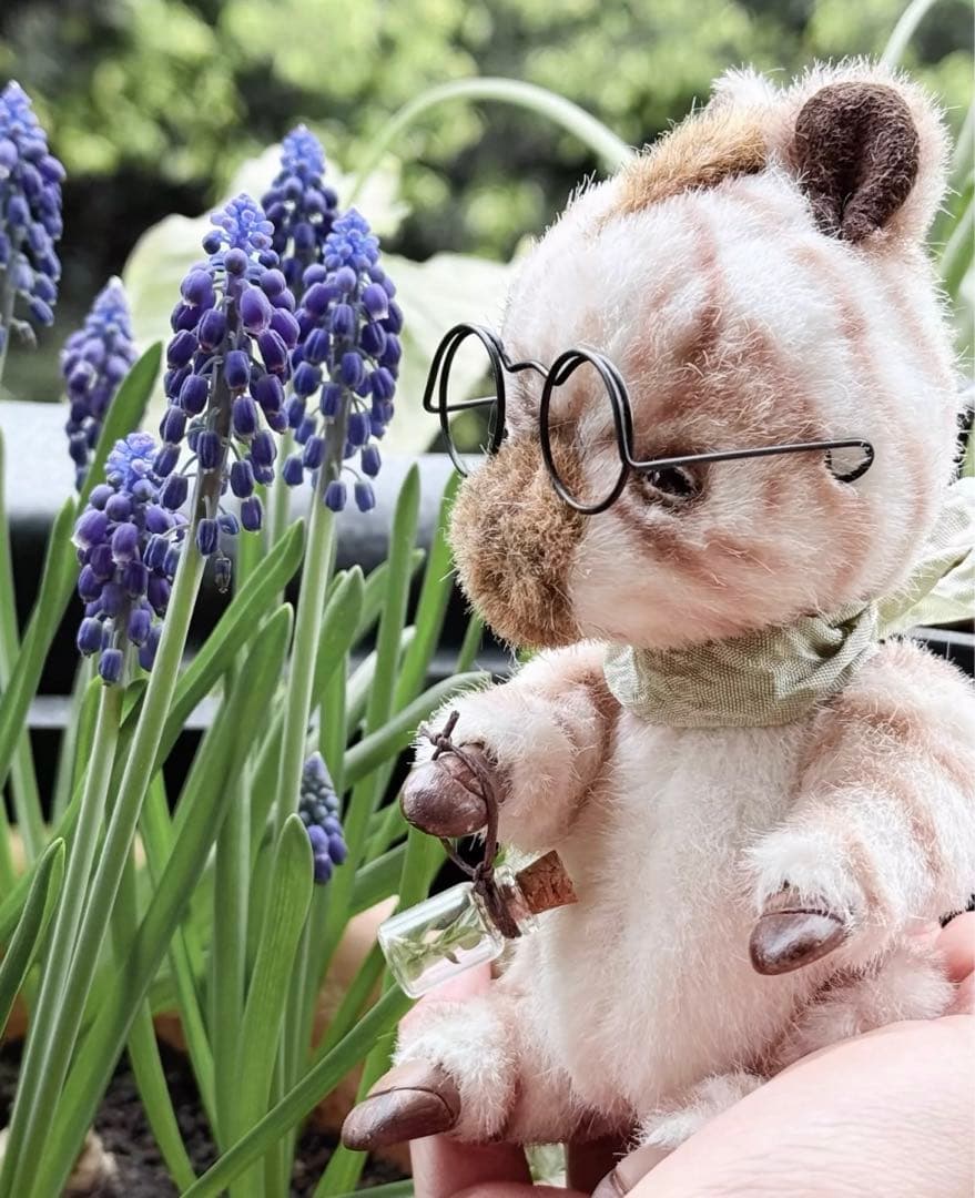 植物学博士のしまうまさん アーティストベア 海外作家様 ハンドメイド テディベア