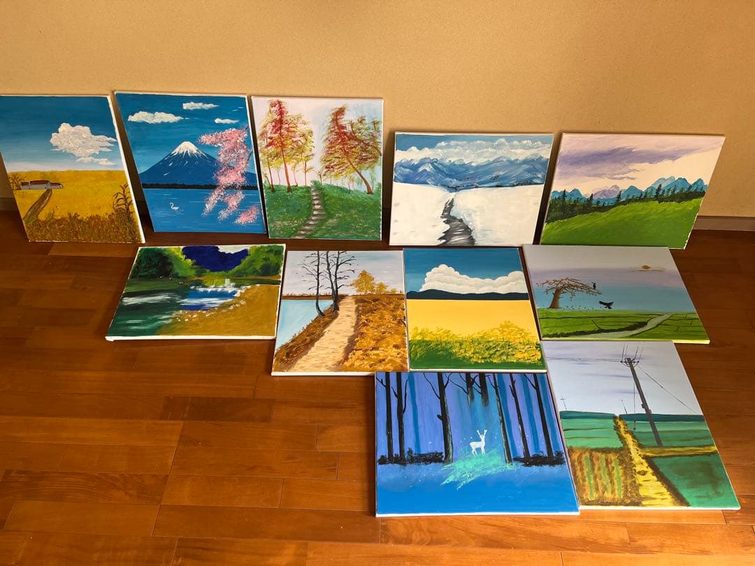 風景画セット 富士山と桜の絵 11点セット