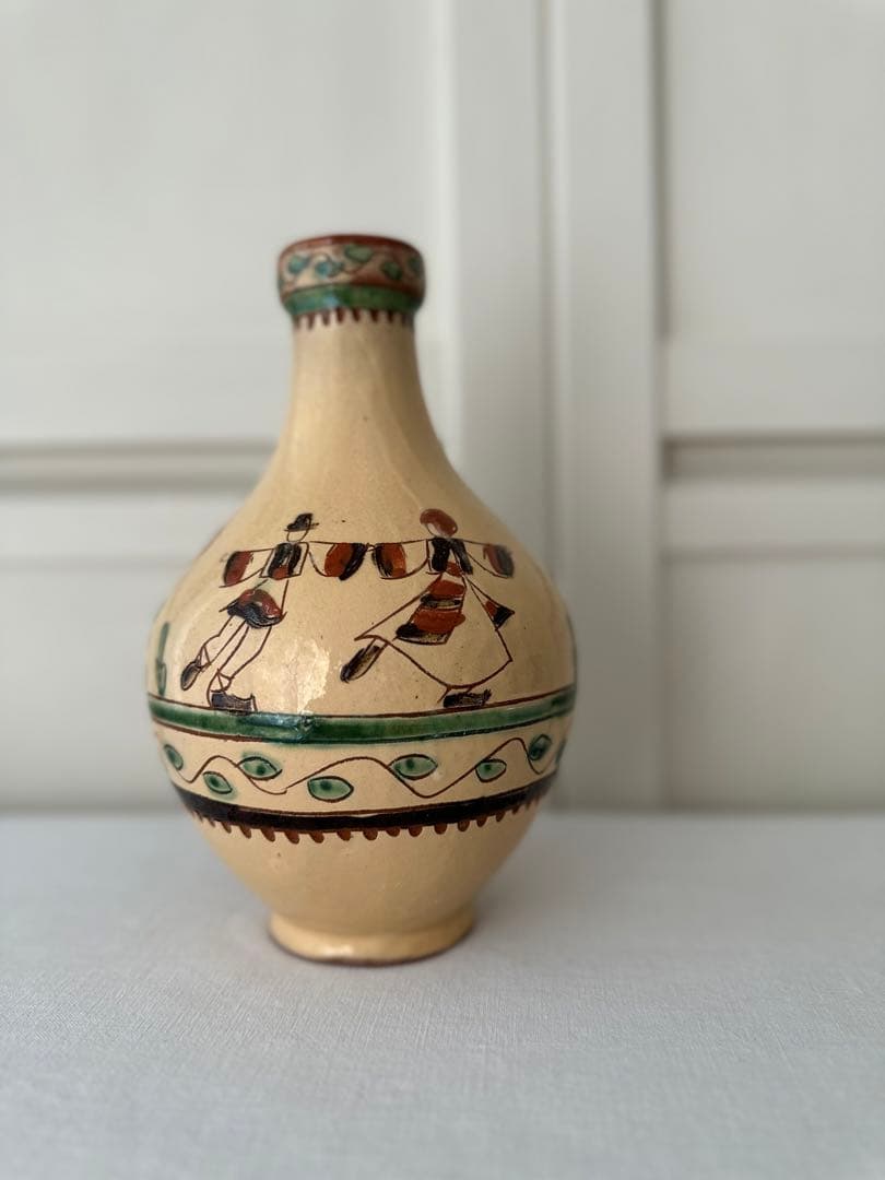 vintageルーマニアポタリー フラワーベース 花瓶 ヴィンテージ 東欧⛳️