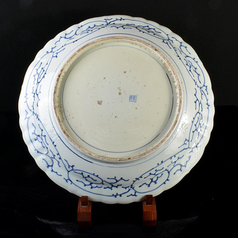 伊万里焼　古伊万里　染付　松文　大皿　飾皿　直径約49㎝　C　5651C