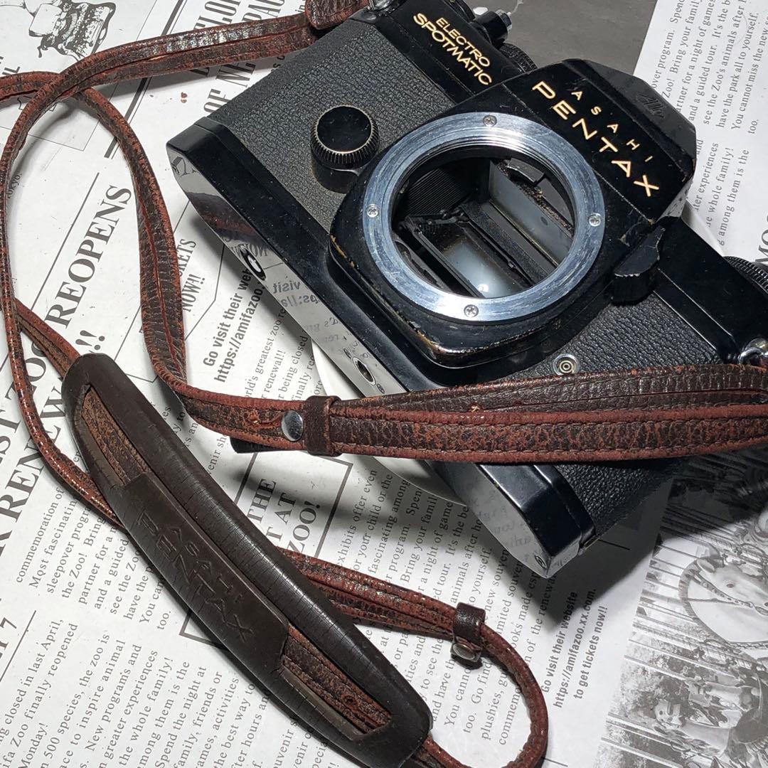 レア色ブラウン色ケース　茶色　PENTAX ES フィルムカメラ　BLACK 黒