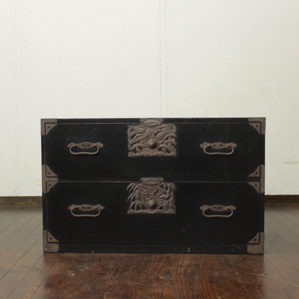 昭和レトロ 庄内箪笥 打ち出し金具 時代箪笥 古家具 和家具 収納
