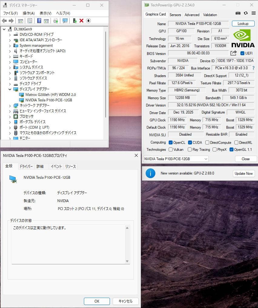 NVIDIA TESLA P100 GPGPU PCIe 3.0 x16 ①