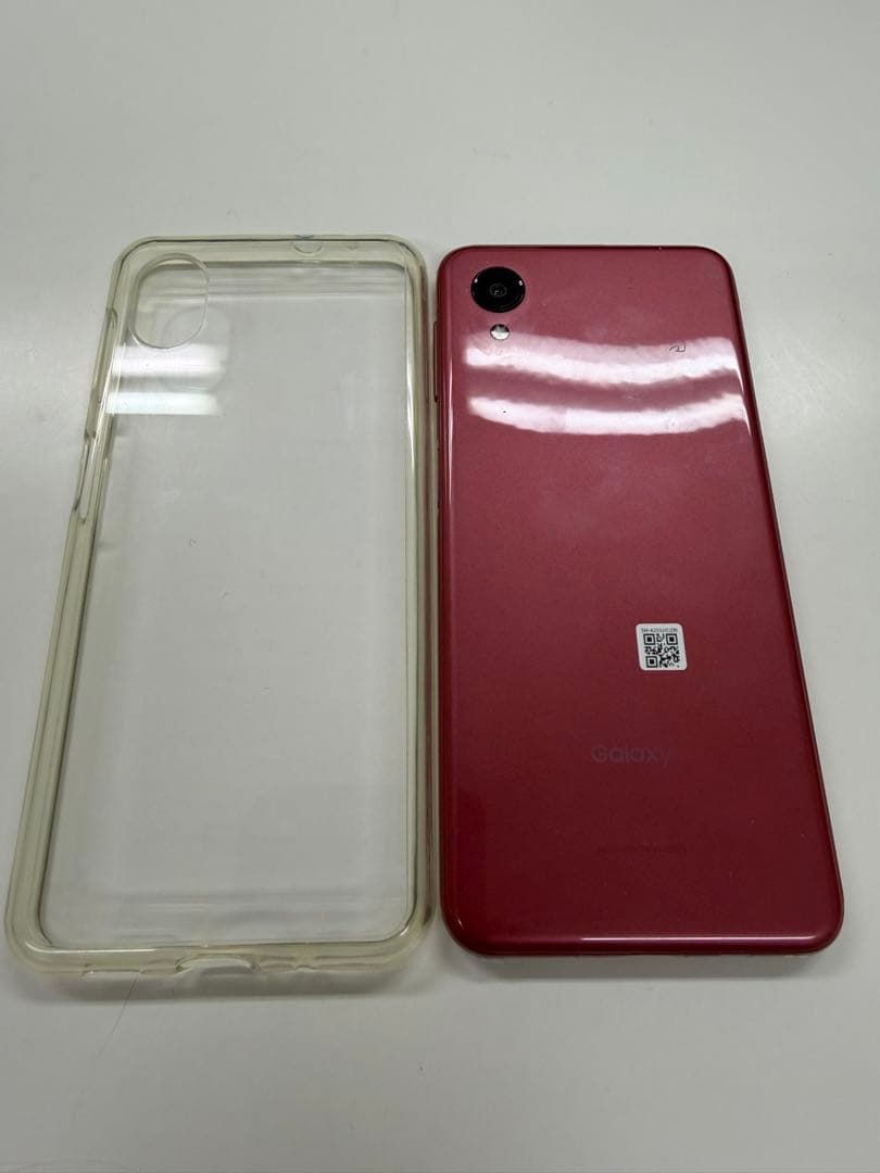 楽天モバイル　Galaxy A23 5G レッド 透明ケース付き