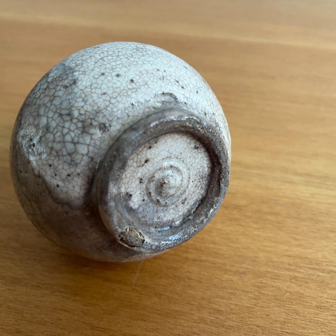 李朝 粉引 徳利 雨漏り手 景色 高11.0cm φ9.1cm
