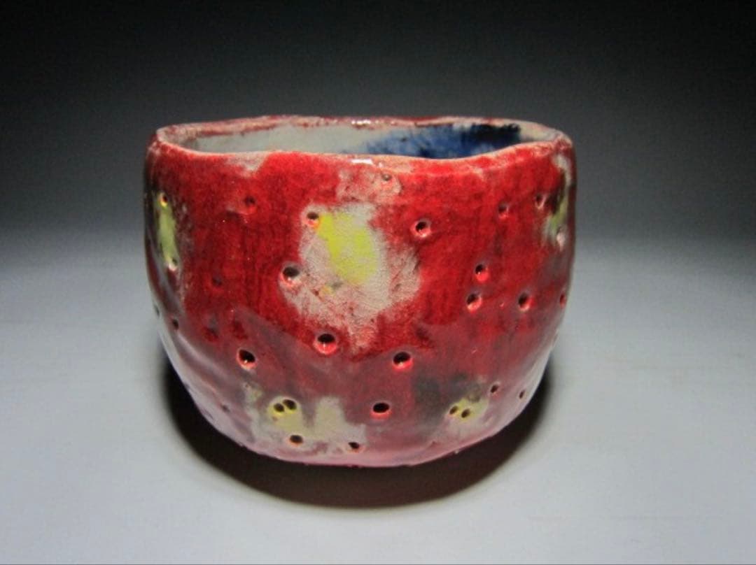出口王仁三郎 茶碗 耀碗「啓蒙」エキゾチックな色合いの逸品！7216