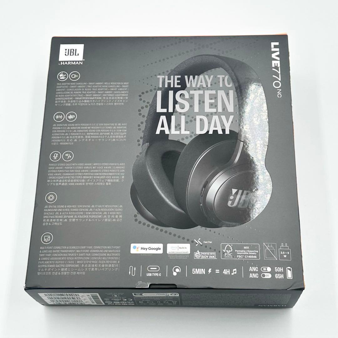 JBL ワイアレスヘッドホン LIVE770NC ブラック