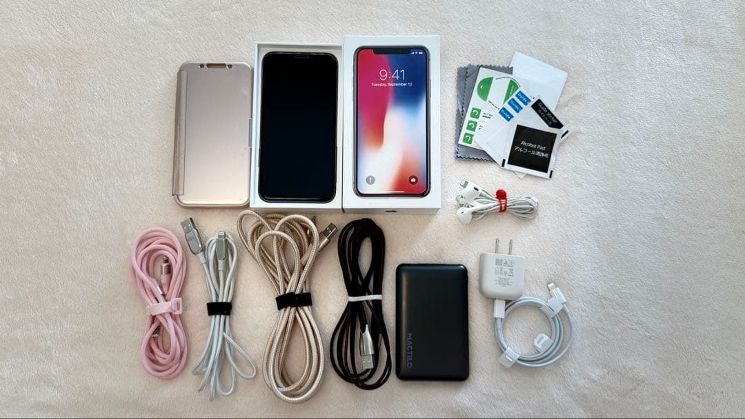 Apple iPhone X 黒 バッテリー100% SIMフリー