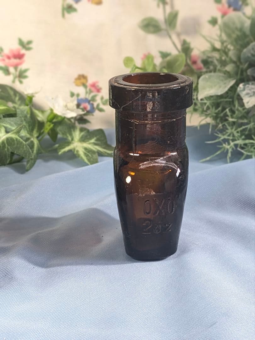 oxo アンティーク イギリス製 oxoティン缶 oxoガラスボトル セット